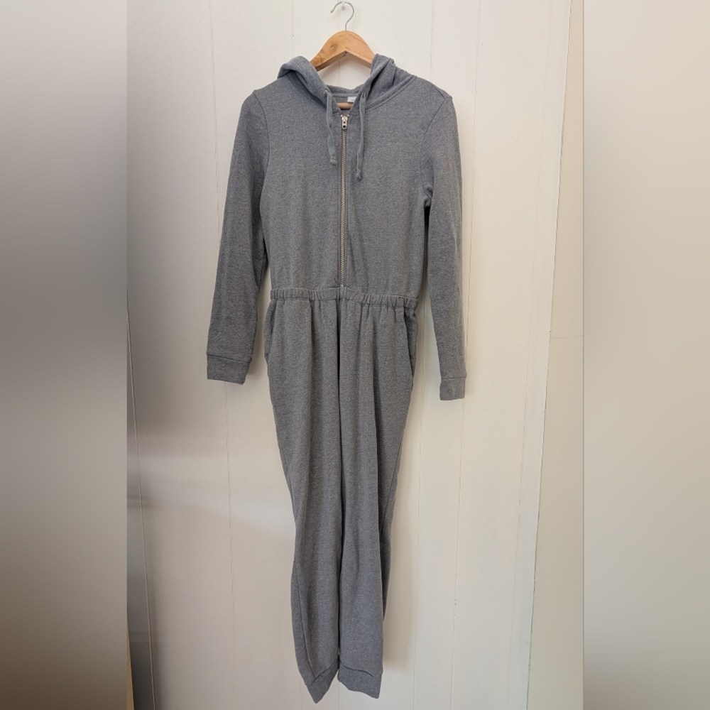 Old Navy Gray Hooded Jumpsuit - Picture 2 of 6